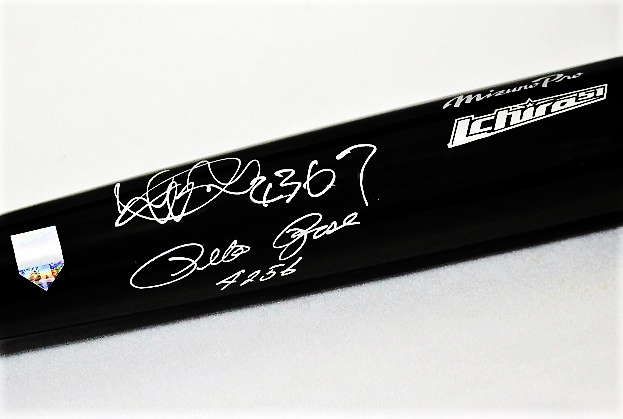 イチロー&ピート・ローズ直筆フォアフォールドサイン）生涯通算4,367本