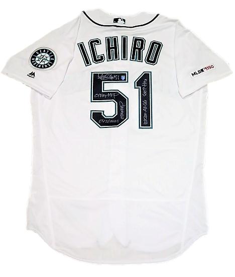イチローマルチ直筆サイン入りMLB殿堂入り記念通算記録