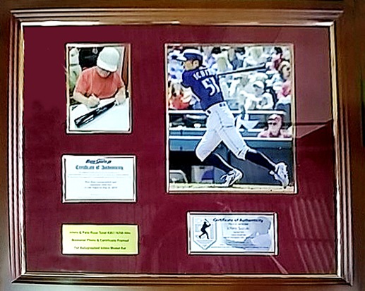 イチロー&ピート・ローズ直筆フォアフォールドサイン）生涯通算4,367本