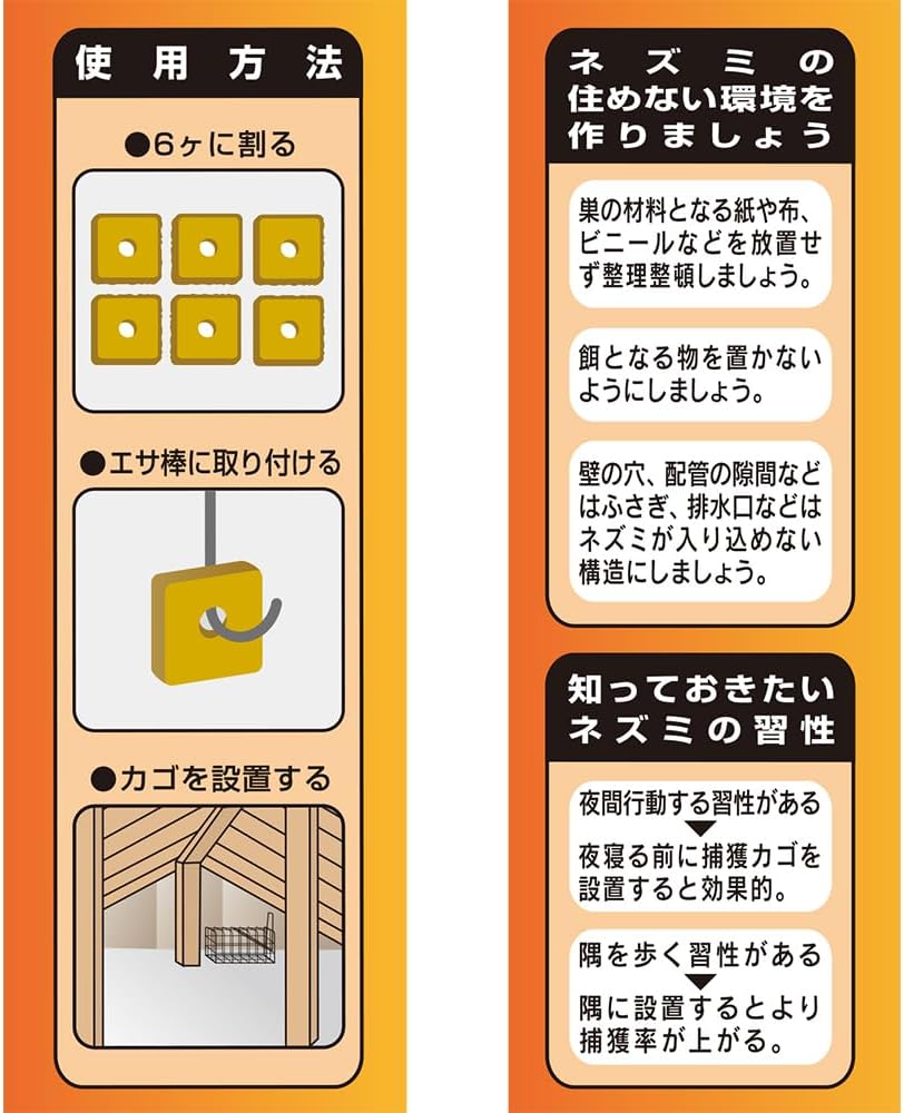 レインボー薬品 ネズレス ネズミ捕りカゴ用エサ 40g×60個