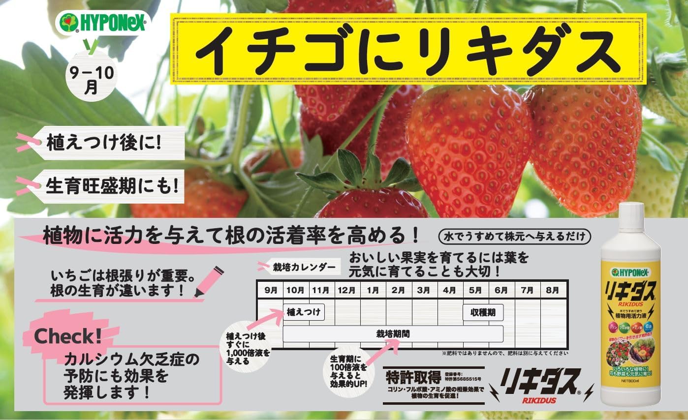 リキダス 800ml+100ml増量 ハイポネックス｜芳樹園オンラインショップ