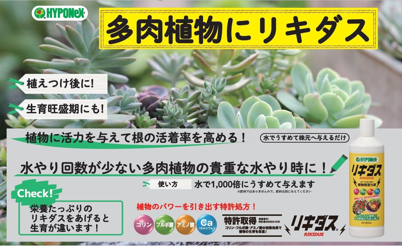 リキダス 800ml+100ml増量 ハイポネックス｜芳樹園オンラインショップ