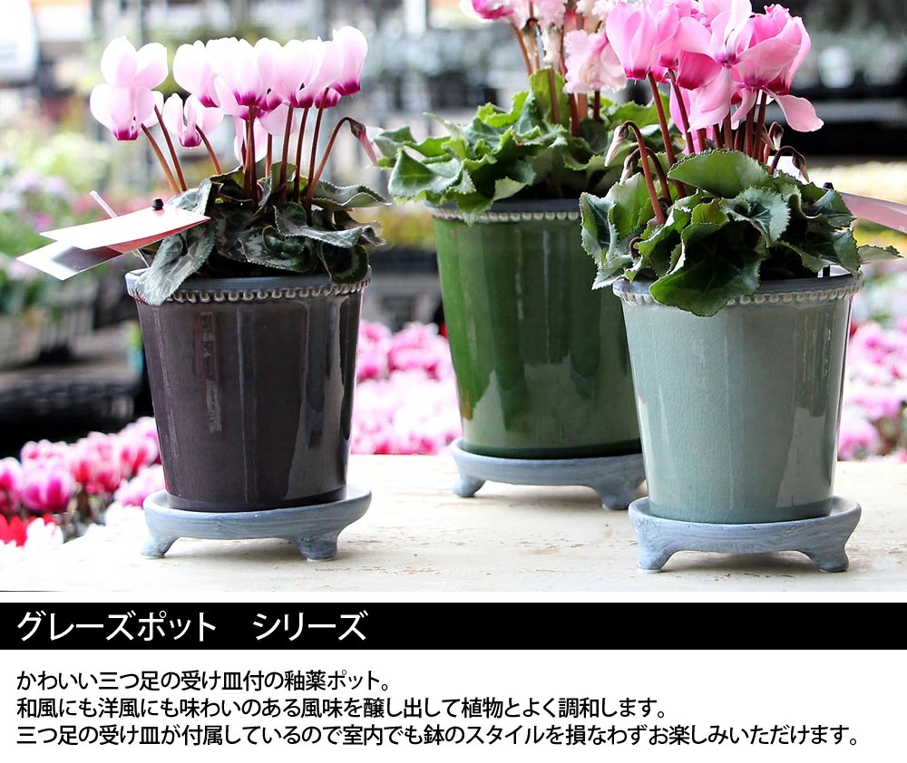 グレーズポット GP-17I グレー(φ17×H19.5cm)｜芳樹園オンライン