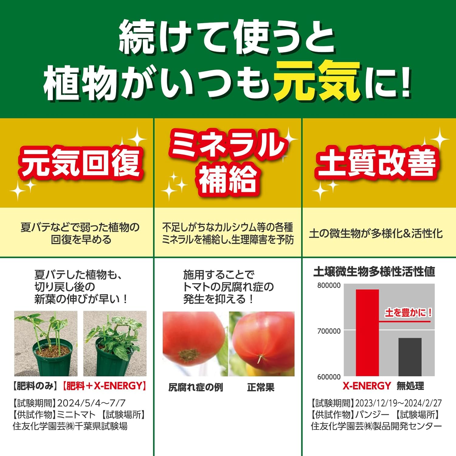 X-ENERGY(エックスエナジー) つめかえ用 1000ml(KINCHO園芸)｜芳樹園