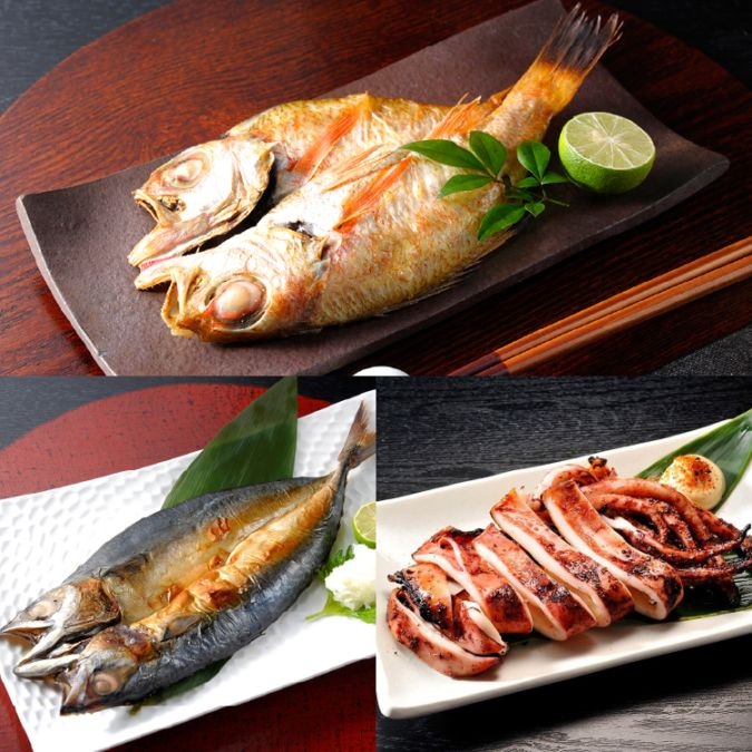 【敬老の日・送料無料】石川県産 のどぐろ一夜干しギフトセット（のどぐろ、いか、さば）【冷凍】