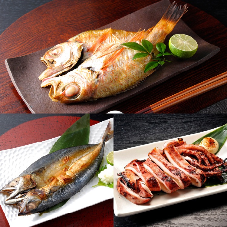 【父の日・送料無料】石川県産 のどぐろ一夜干しギフトセット（のどぐろ、いか、さば）【冷凍】