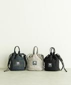 キルティング巾着バッグ