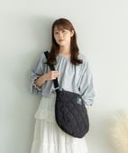キルティングバルーンショルダーバッグ