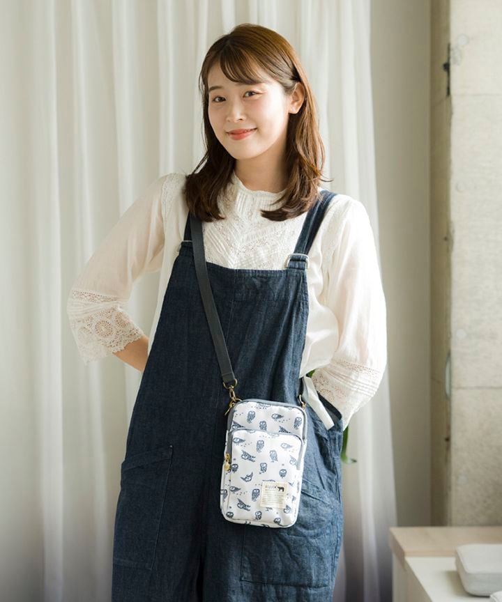 総柄コンパクトショルダーバッグ＜撥水加工＞【2026年春の新色】【5月号リンネル掲載】【メール便対象商品】