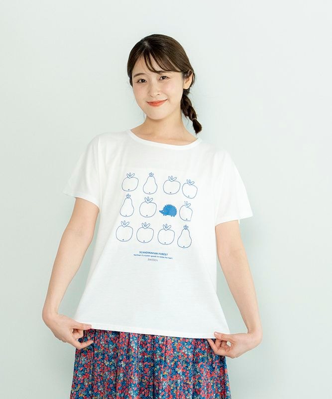 ハリネズミとフルーツのTシャツ【Köta限定】