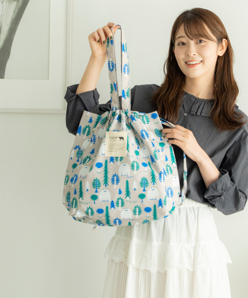 メール便対象商品】【リンネル掲載】巾着トートバッグ｜キッピス