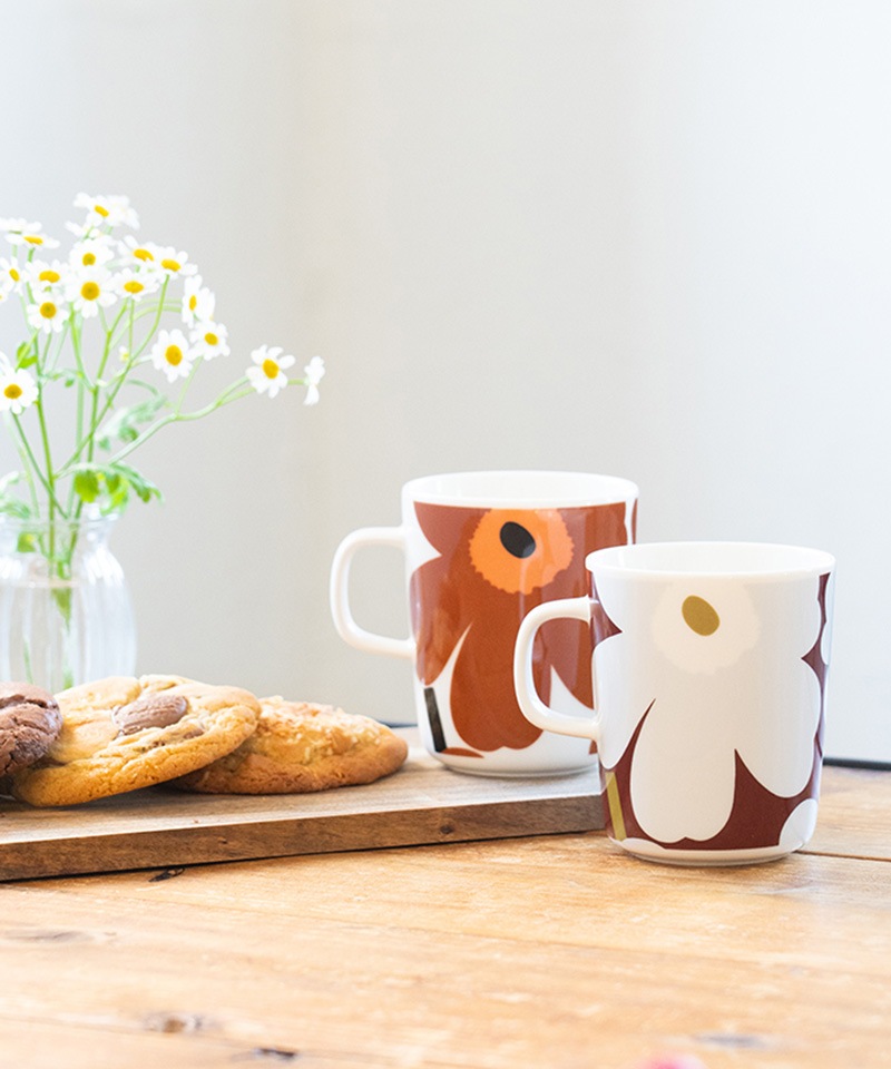 Unikko マグカップ ブラウン Marimekko マリメッコ Kota ココロくすぐる北欧雑貨 Kota コタ