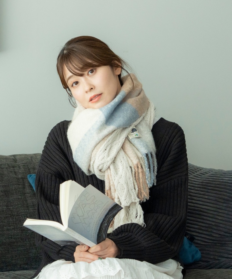 チェックニットコンビマフラー｜スカンジナビアンフォレスト｜Köta