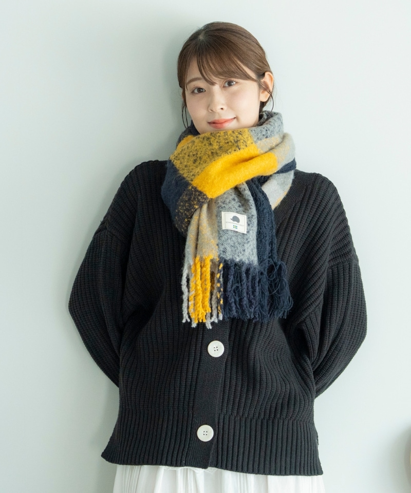 チェックニットコンビマフラー｜スカンジナビアンフォレスト｜Köta