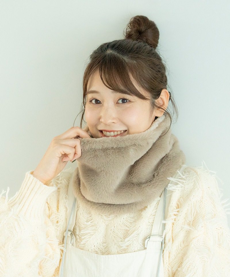 メール便対象商品】KANGOLファー＆ボアネックウォーマー｜カンゴール