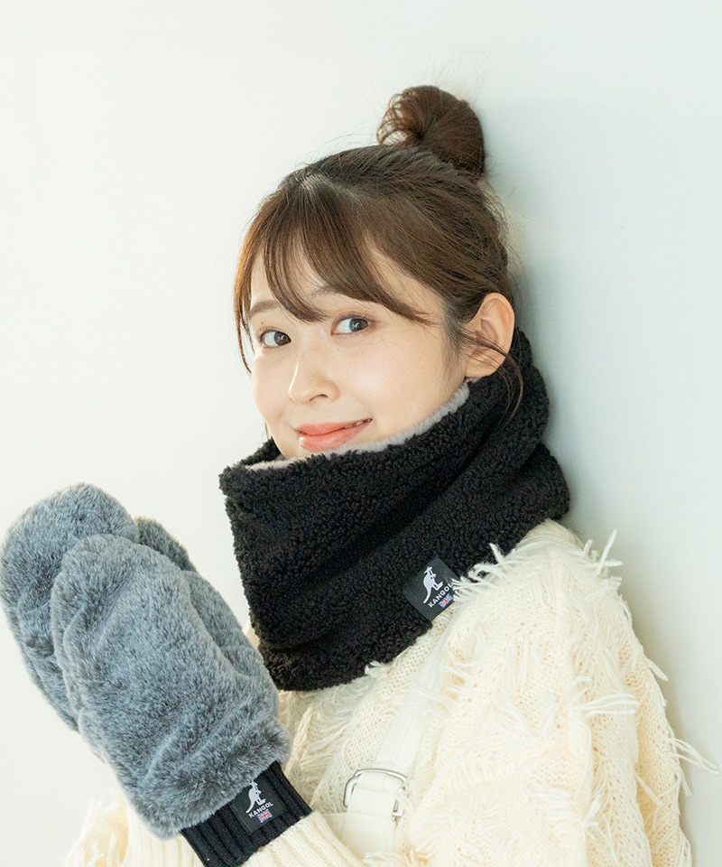 メール便対象商品】KANGOLファー＆ボアネックウォーマー｜カンゴール