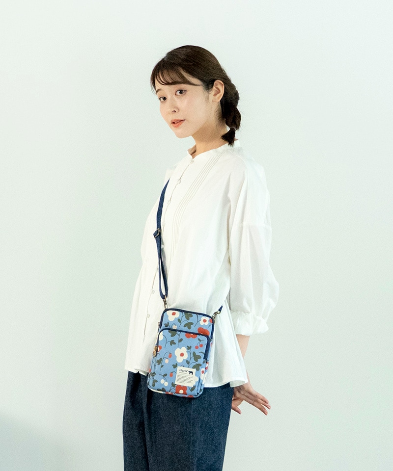 総柄コンパクトショルダーバッグ＜撥水加工＞【リンネル掲載】【メール