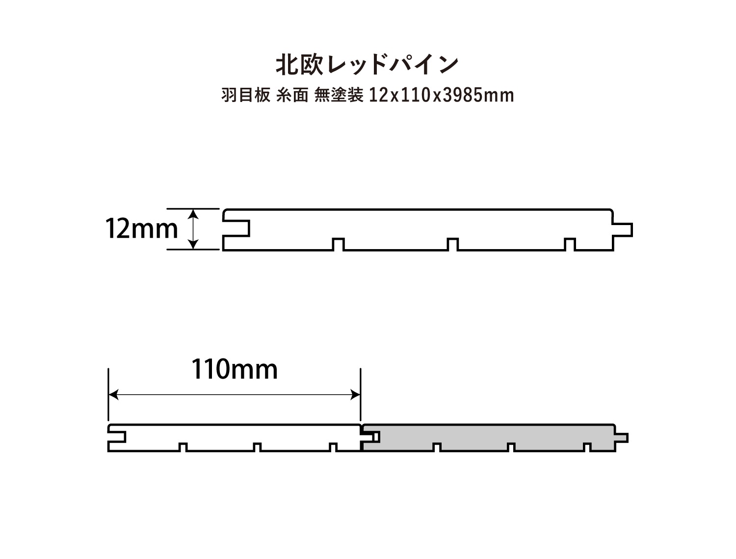 �ڻ��� Ĺ�ܡ��̲���åɥѥ������ġ�̵������12x110x3985mm��8������