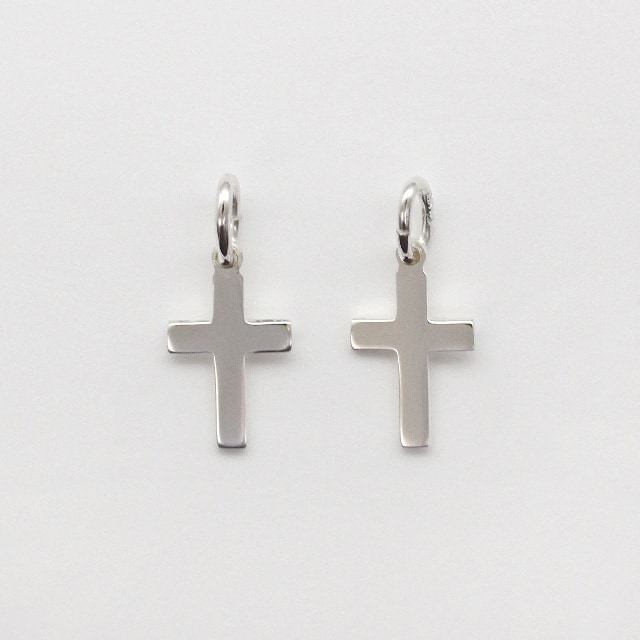0010415SVT SV925製トップ クロス Cカン付 チャーム13.0×8.0×1.0mm,Cカン外径6.0×4.2mm線径0.9mm 1ヶ