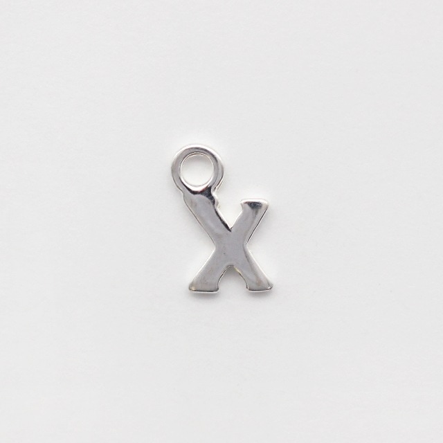 0010653XSVC SV925製チャーム アルファベットX 8.0×5.0×0.8mm 1ヶ