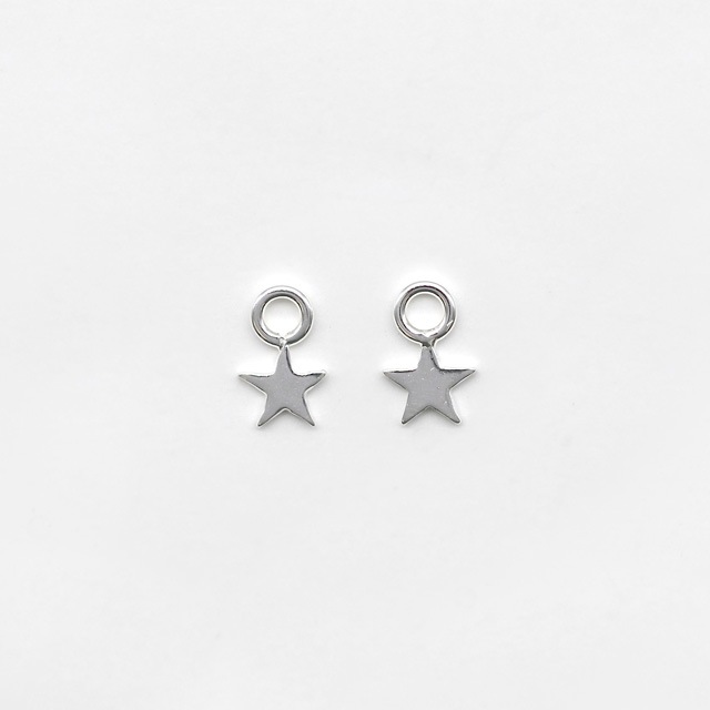 0020036SVC SV925製チャーム スター 7.0×4.5×1.0mm 1ヶ - 卸シルバー