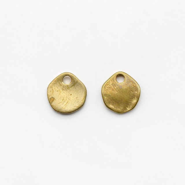 2210030BRC 真鍮製チャーム ラウンド 生地 直径8.0mm厚1.5mm 10
