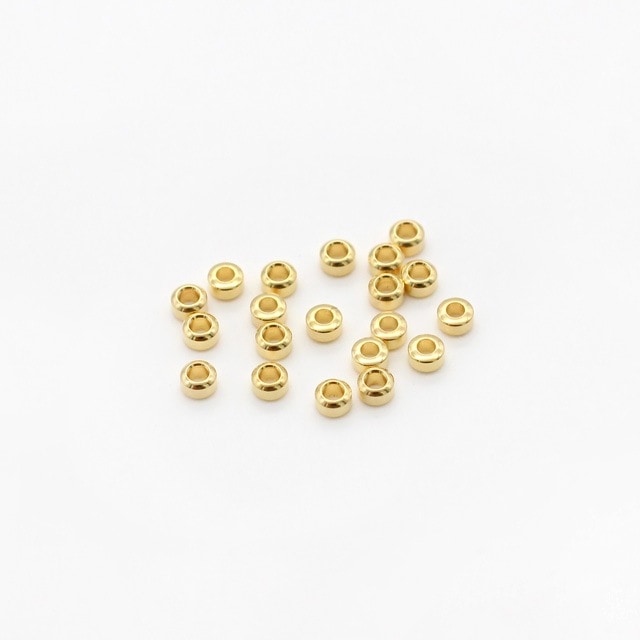 901F0029BRP 真鍮製カシメ玉 ゴールド 直径1.7mm厚1.0mm穴径0.9mm 100