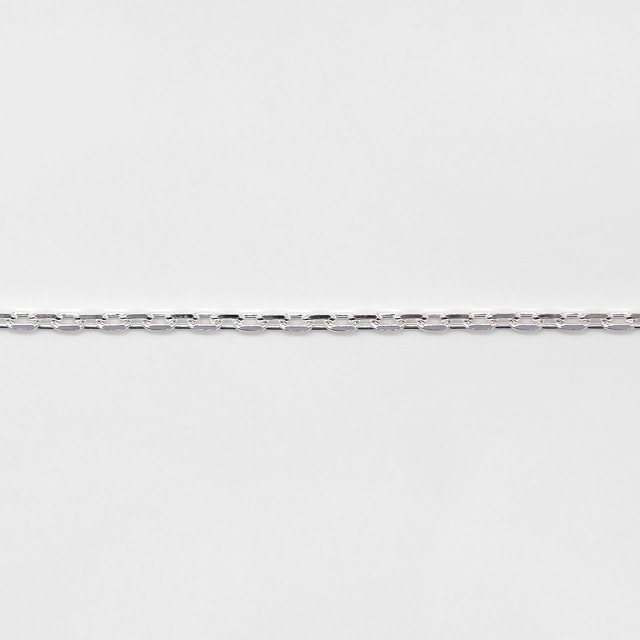 CL0354C10M SV925製4面カットあずきチェーン 線径0.35mm太さ1.1mm長尺10m 1巻