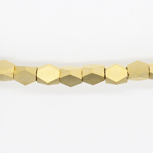 72917313MG 真鍮製ビーズ マットゴールド 6.5×5.5mm穴径3.2mm 20cm 1連