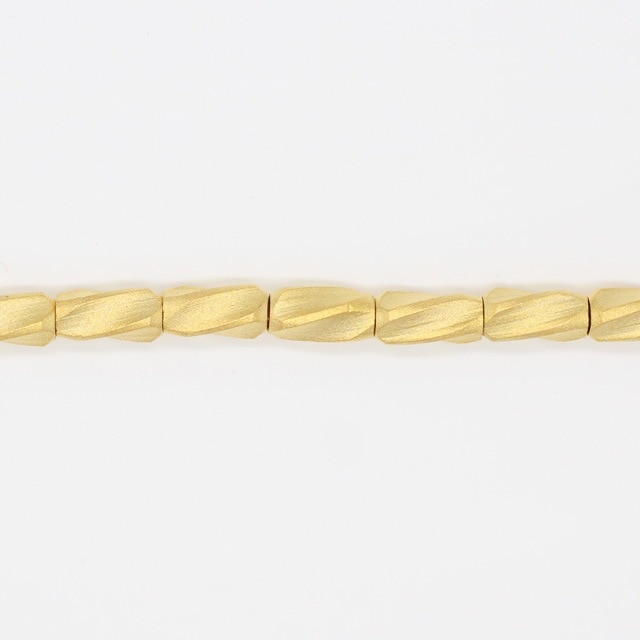 72918677MG 真鍮製ビーズ マットゴールド 7.5×4.0mm穴径1.6mm 40cm 1連【WEB限定特価】