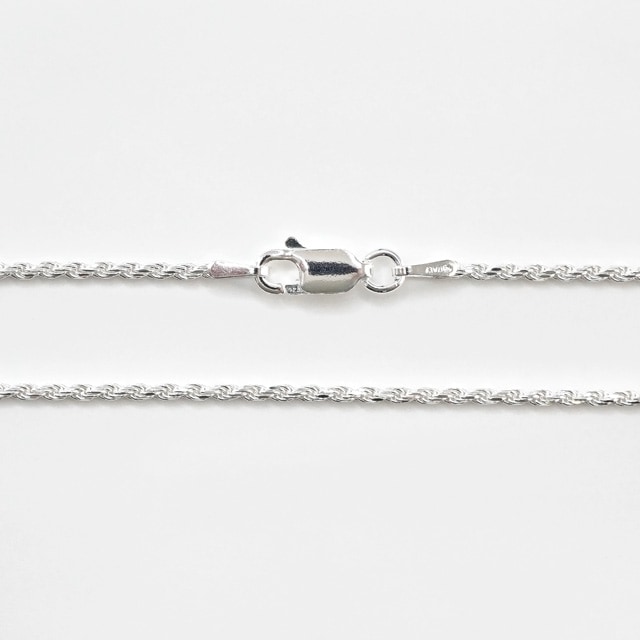 323ROPE030 SV925製カットフレンチロープチェーン 線径0.30mm太さ1.4mm 