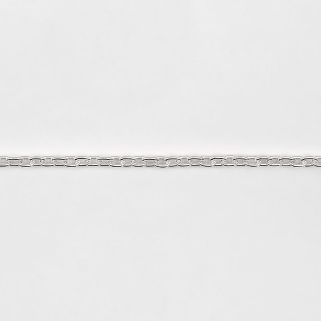 CL05010CM SV925製あずきチェーン 線径0.50mm太さ1.8mm長尺切売 10cm