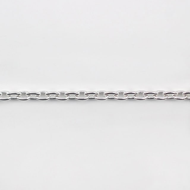 CL08010CM SV925製あずきチェーン 線径0.80mm太さ2.8mm長尺切売 10cm