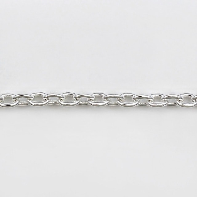 CL12510CM SV925製あずきチェーン 線径1.25mm太さ4.5mm長尺切売 10cm
