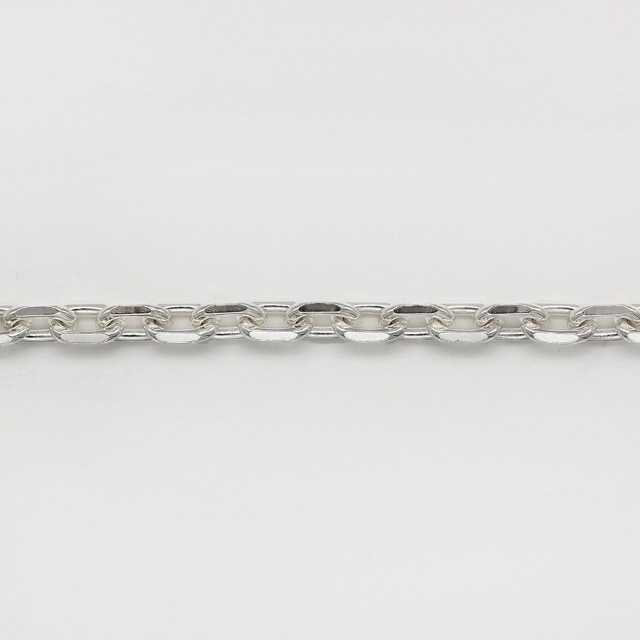 CL1254C10CM SV925製4面カットあずきチェーン 線径1.25mm太さ4.0mm長尺切売 10cm