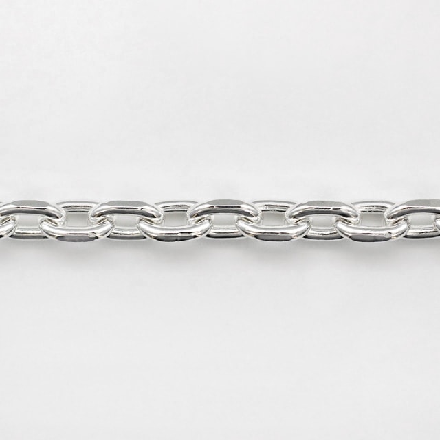 CL1502C10CM SV925製2面カットあずきチェーン 線径1.50mm太さ4.5mm長尺切売 10cm