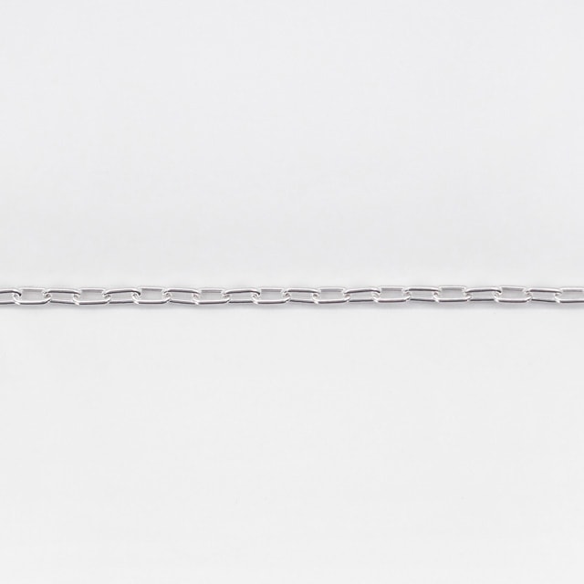 LCL03510CM SV925製長あずきチェーン 線径0.35mm太さ1.0mm長尺切売 10cm