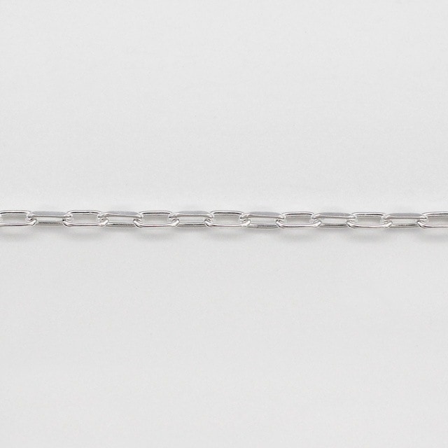 LCL0502C10M SV925製2面カット長あずきチェーン 線径0.50mm太さ1.6mm長尺10m 1巻