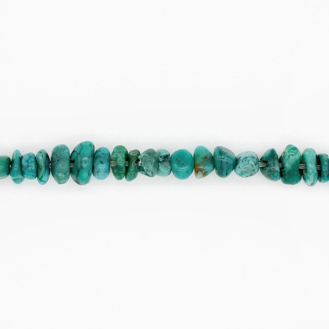 7500041NSB ターコイズビーズ サザレ 1-3×3-5mm穴径0.8mm 約40cm 1連