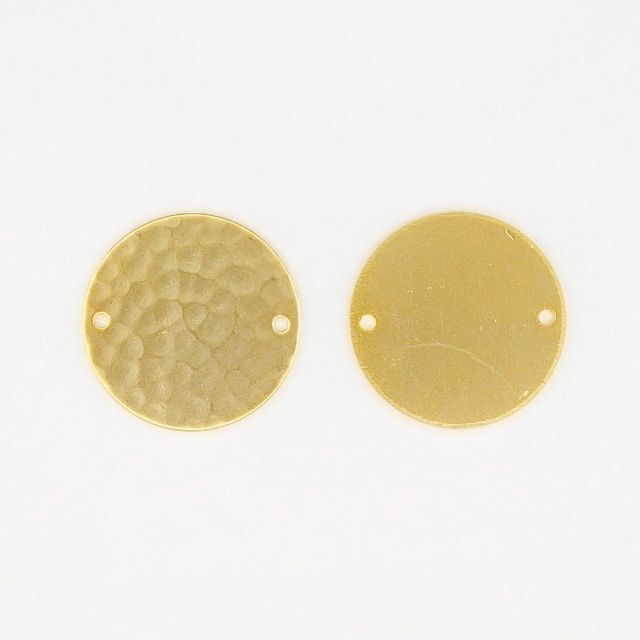 GPP-1083-1 真鍮製パーツ ラウンド ハンマード マットゴールド 19.0