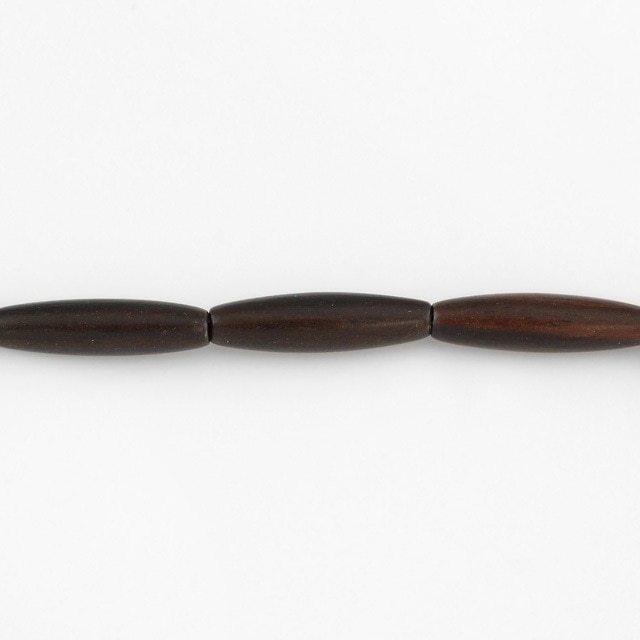 77SWBTN625 ブラックタイガーウッドビーズ ナツメ 24.5-25.5×5.5-6.5mm穴径2.3mm 20cm 2連【WEB限定特価】