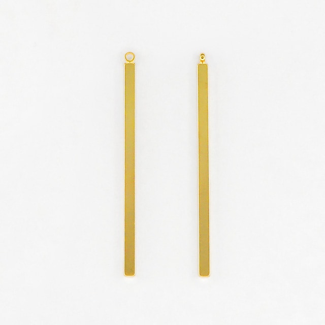 GPP-1253 真鍮製チャーム スティック 円柱 ゴールド 40.0×2.0×2.0mm 2