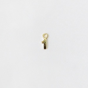 GPP-380-n1 SV925製チャーム 数字1 ゴールド 8.5×3.0×0.8mm 4ヶ【WEB限定特価】