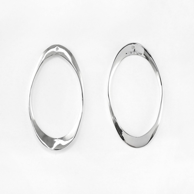 Silver Sale925 商品 0020269SVC SV925製チャーム オーバル 40.0×19.0×1.3mm 1ヶ - 卸