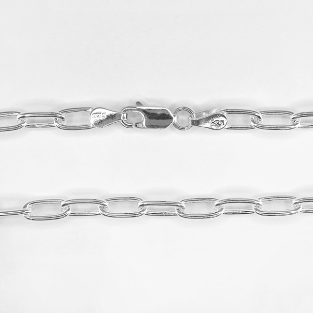 FOCLCL125 SV925製長あずきチェーン 線径1.25mm太さ4.4mm - 卸シルバー