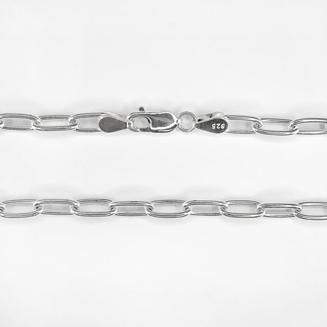 FOCLCL150 SV925製長あずきチェーン 線径1.50mm太さ5.2mm - 卸シルバー