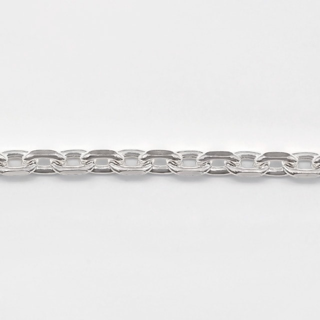 CL1002C10M SV925製2面カットあずきチェーン 線径1.00mm太さ3.0mm長尺10m 1巻