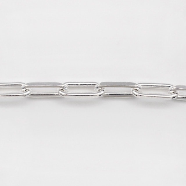 LCL1502C5M SV925製2面カット長あずきチェーン 線径1.50mm太さ4.5mm長尺5m 1巻