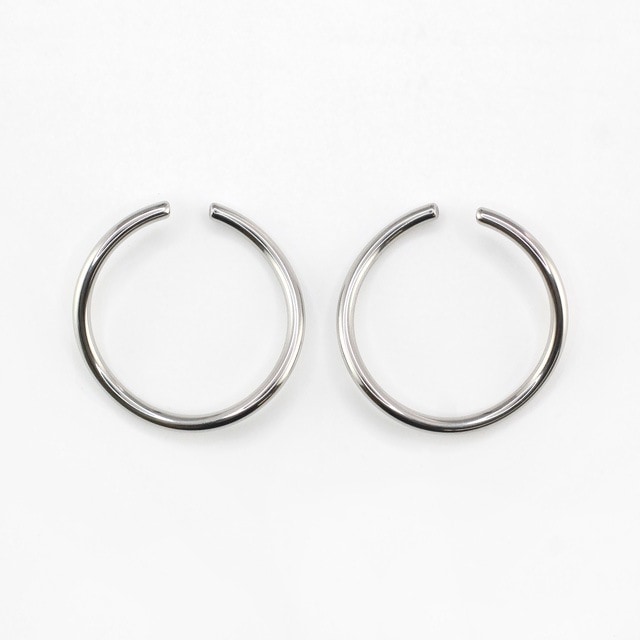 21C0011STE ステンレス製イヤーカフ 直径約24mm線径約2mm 1ペア