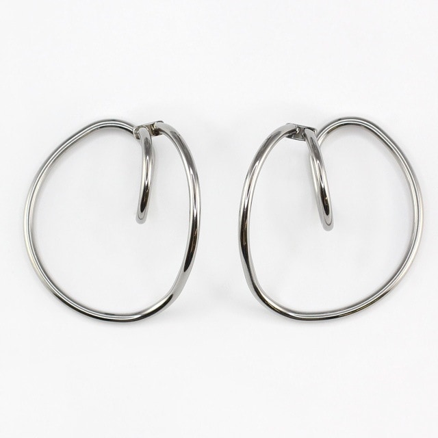 21C0013STE ステンレス製イヤーカフ 約34×36mm線径約2mm 1ペア
